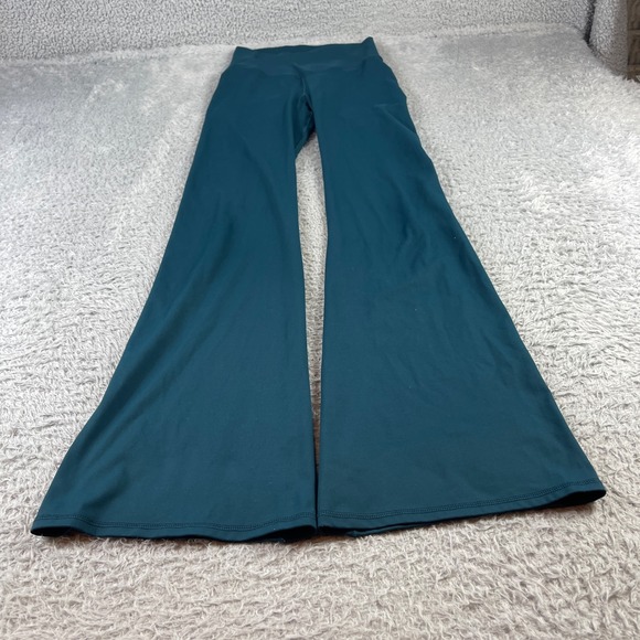 PAC 1980 Pants - PAC 1980 Womens High Waisted Flare Leggings Teal Green Small Activewear Yoga